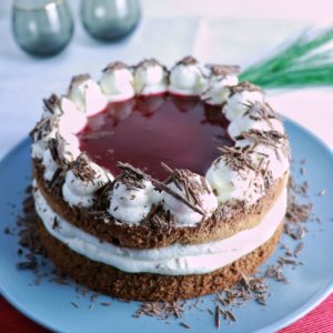 Read more about the article Schoko-Himbeer-Torte mit Quark-Sahnecreme